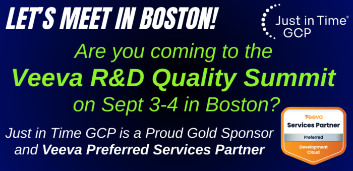 Just in Time GCP Gold Sponsor at Veeva R&D Quality Summit 2025